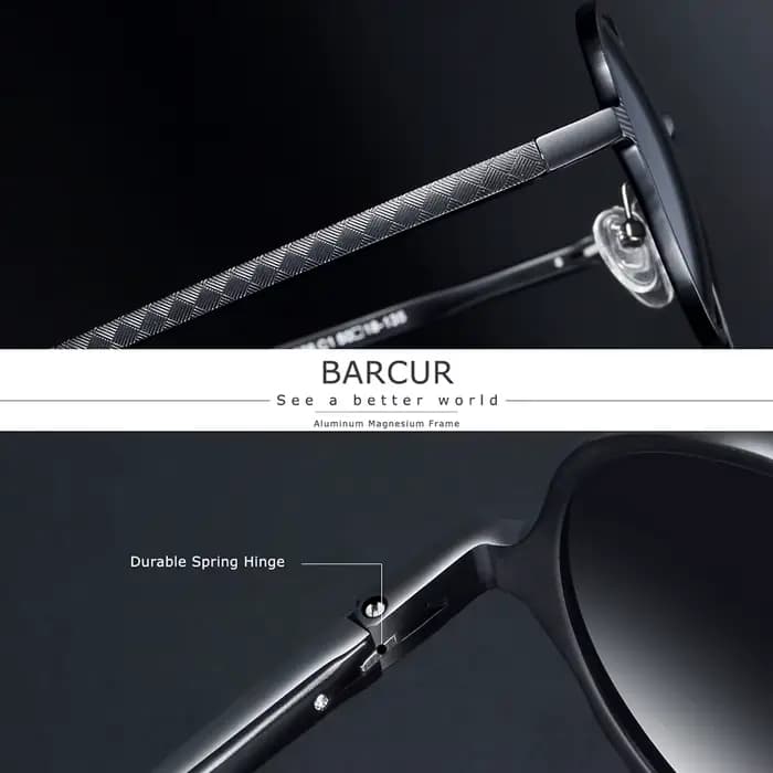 Lunettes de soleil Steampunk rondes en aluminium et magnésium pour homme et femme, verres polarisés