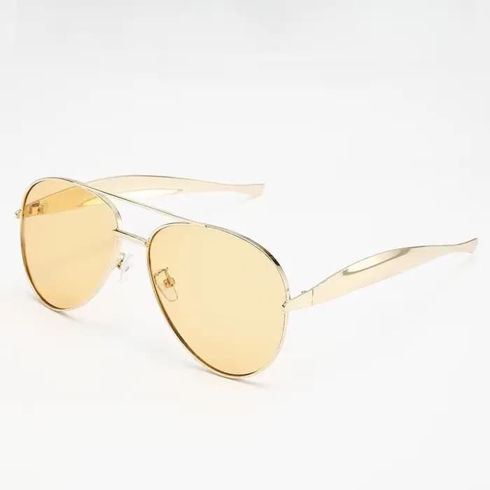 Lunettes de mode à monture large en métal, lunettes de type Toad, lunettes de mode rétro haut de gam