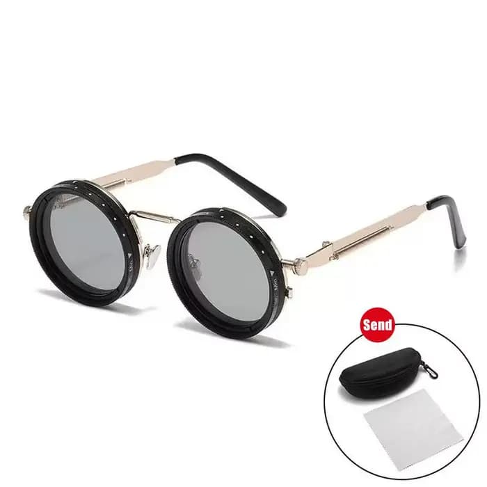 Lunettes de soleil polarisées rondes pour hommes ND9, lunettes de soleil à gradation réglable pour f