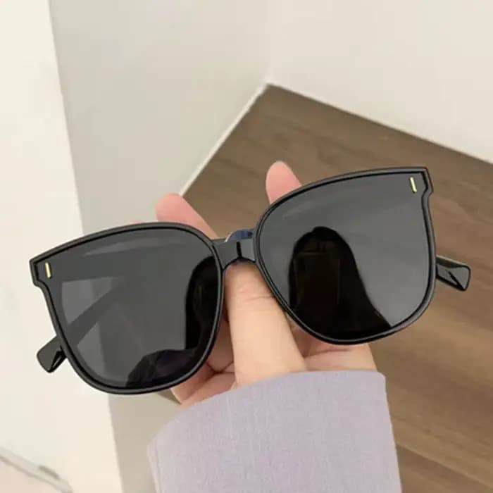 Lunettes de soleil UV400 à monture carrée noire, personnalité coréenne, tendance Ins, pour lunettes 