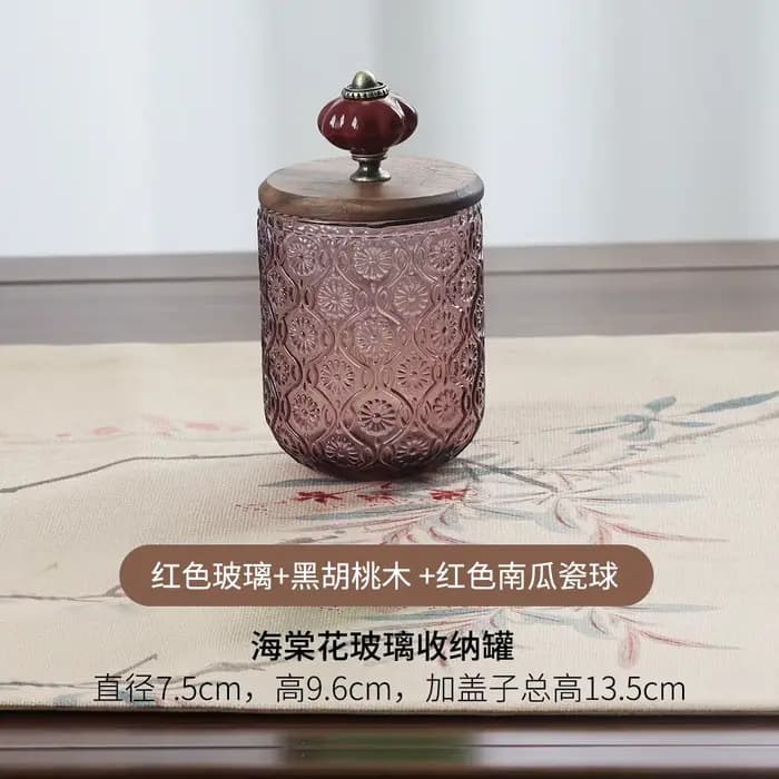 Pot de rangement en verre, pot de coton-tige, bouteille de rangement, porte-cure-dents, boîte de ran