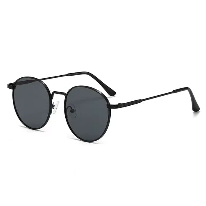 Lunettes de soleil rondes vintage pour hommes, monture en métal, protection anti-UV400, lunettes de 