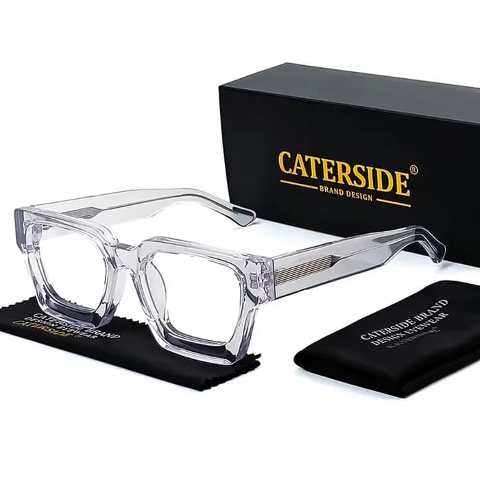 CATERSIDE rétro carré grandes lunettes homme acétate noyau insérer Temple haute qualité femmes lunet