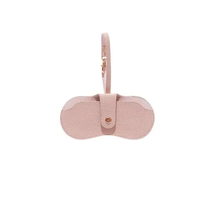 Pochette pour lunettes de soleil, sac à lunettes en cuir PU avec boucle suspendue, sac de rangement 