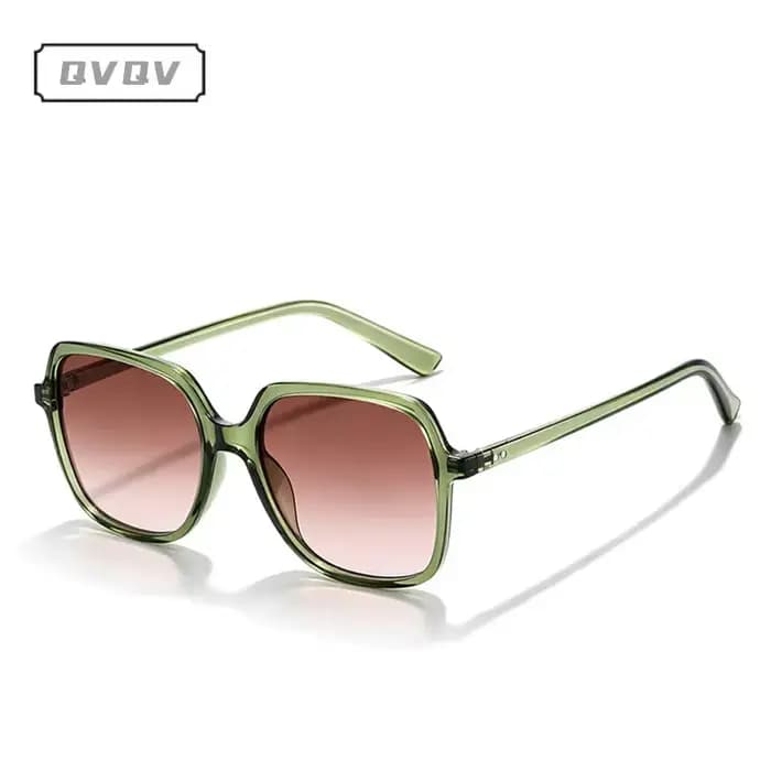 Lunettes de soleil carrées rétro à monture ambrée rivetée pour femme, nouvelle collection, surdimens
