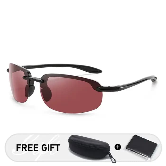 Lunettes de soleil Polaroid vintage pour hommes et femmes, lunettes de soleil sport sans monture, mo