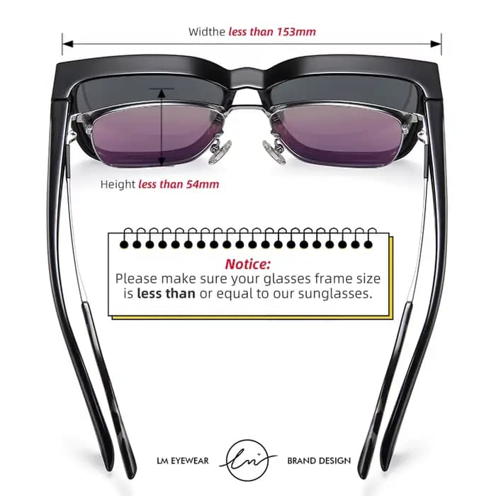 LM marque surdimensionné cadre couverture lunettes optiques tendance ajustement sur lunettes de sole