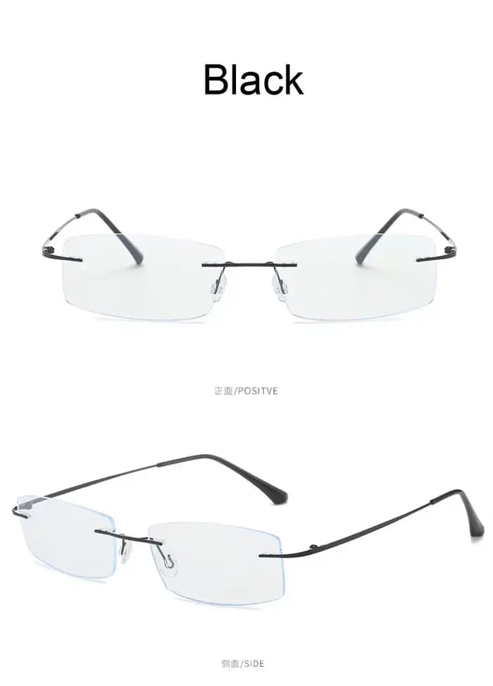 Lunettes Ultra légères sans cadre en fil d'or, belles lunettes élégantes Anti-lumière bleue pour la 