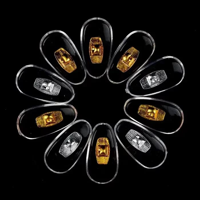 10 paires de coussinets de nez en silicone à visser, avec noyau en PVC et aluminium, pour lunettes, 