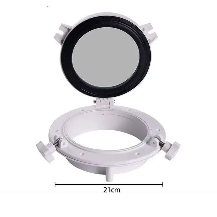 Hublot rond 21/26 cm en verre trempé pour bateau, yacht, camping-car, ouverture de hublot marin