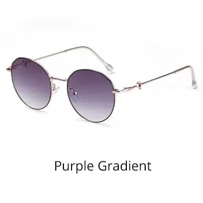 Ralferty-Lunettes de soleil rondes vintage pour femmes, monture légère en métal, verres dégradés UV4
