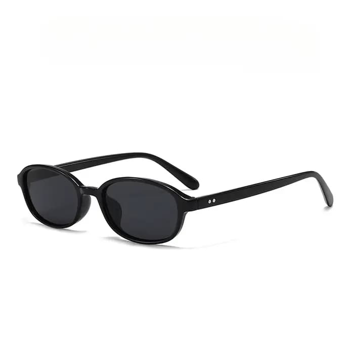 Lunettes de soleil personnalisées de forme ovale, petites, à monture en plastique, pour hommes et fe