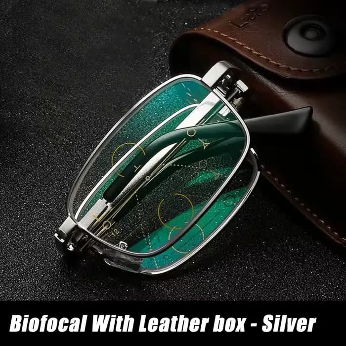 Lunettes de lecture pliantes lunettes biofocales progressives portables hommes Parent Anti-rayon ble