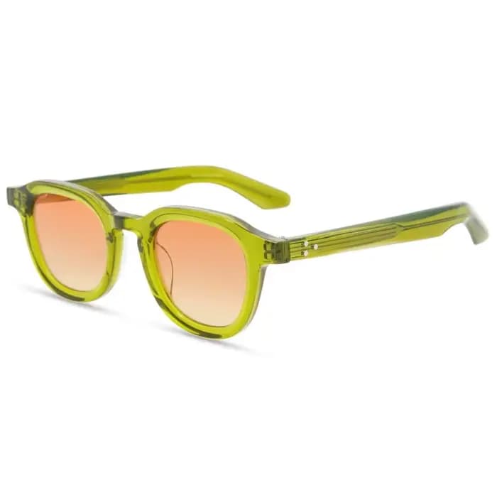 Lunettes de soleil unisexes vintage rétro DAHVEN en acétate fait main 44 mm, protection UV400 |   Be