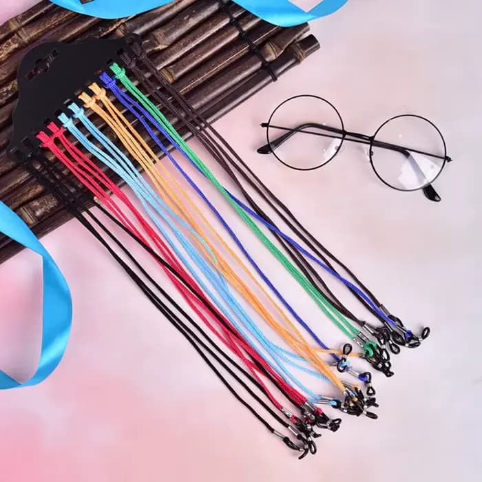 12 pièces/ensemble sangle de cou de lunettes de soleil – cordon de chaîne de lunettes en nylon, supp