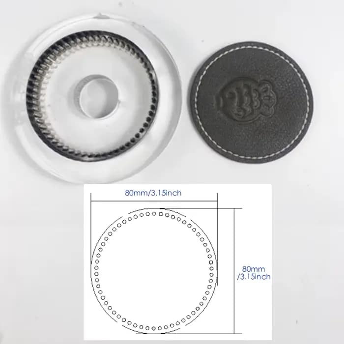 Modèle de découpe de conception de dessous de verre rond, moule de couteau de poinçonnage de bricola
