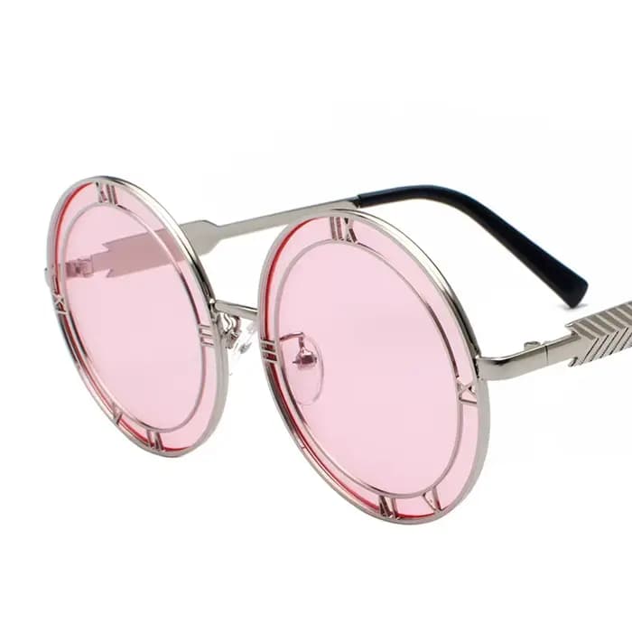 Lunettes de soleil rondes de styliste pour femmes et hommes, marque de luxe élégante, unisexe, Punk,