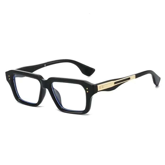 Ins mode rétro carré bleu lumière bloquant lunettes marque Deisgner Rivets luxe Anti bleu lunettes c