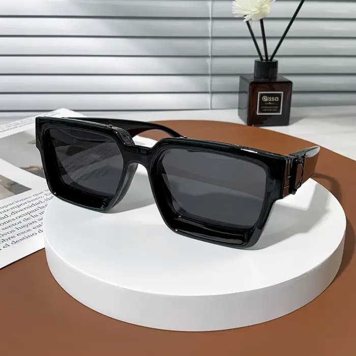 Lunettes de soleil de luxe Ruiao Retro Black Millionaire Shades 2026 pour hommes, lunettes de soleil