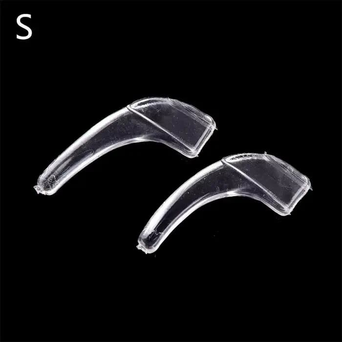 Crochets d'oreille en silicone coordonnants transparents pour lunettes, poignée de lunettes, porte-t