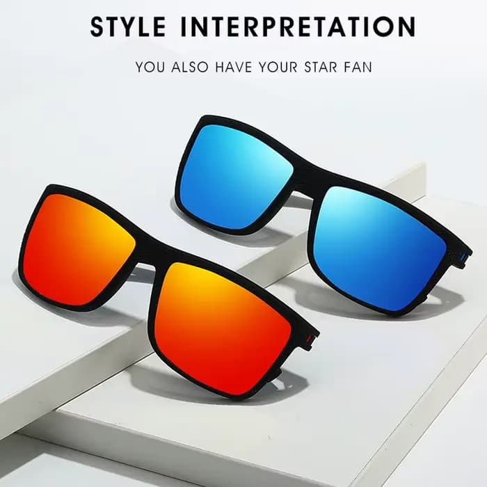 Lunettes de soleil polarisées carrées pour hommes et femmes, monture légère