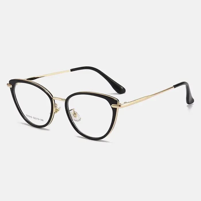 KANSEPT luxe mode oeil de chat noir femmes lunettes optique-lunetterie Anti bleu lentilles cadre
