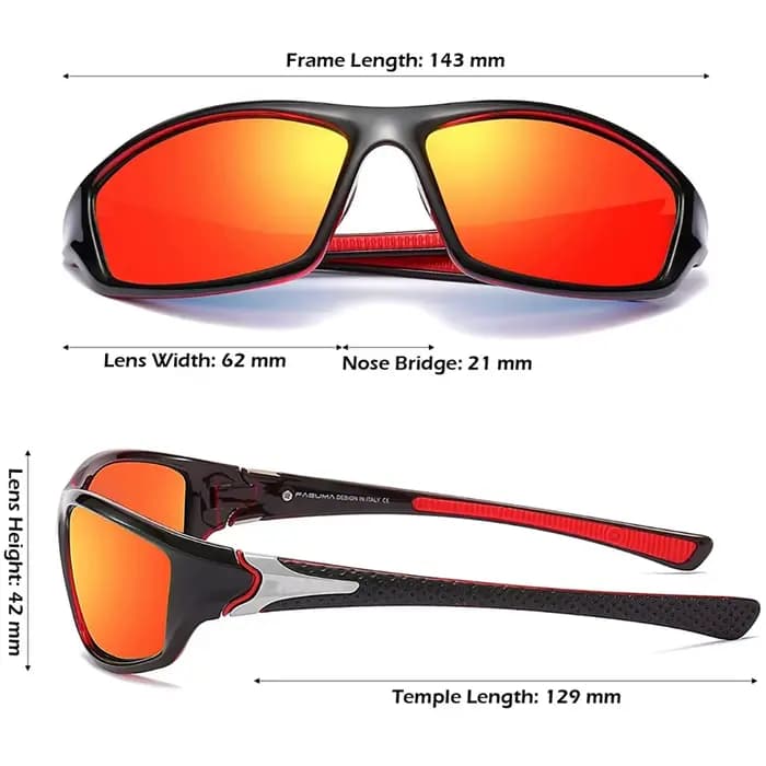Lunettes de soleil polarisées haute définition pour hommes et femmes, lunettes de soleil pour sports