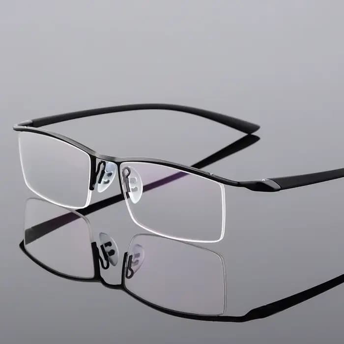 Browline – lunettes en métal à demi-bord pour hommes, monture optique Cool, à la mode, monture de Pr