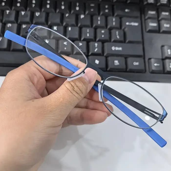 Lunettes rondes ovales sans vis pour hommes et femmes, monture ultralégère en acier fin, lunettes de