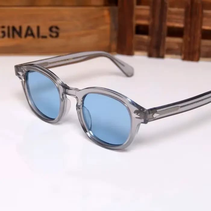 Lemtosh lunettes de soleil homme Johnny Depp lunettes de soleil polarisées lentille bleue femme marq