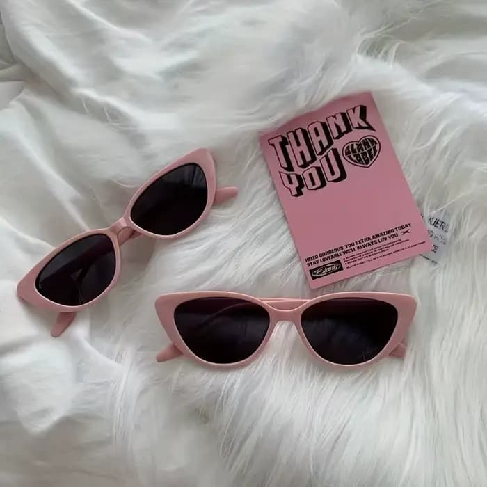 2 paires de lunettes pour femmes œil-de-chat roses, haut de gamme, rétro et polyvalentes, petite mon