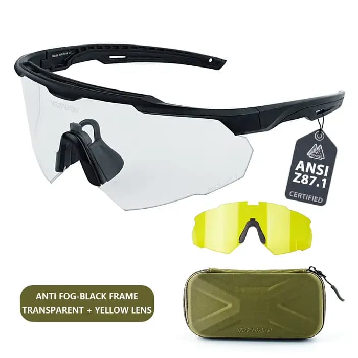 Vozapow lunettes de tir tactiques Anti-buée lentille HD résistant aux chocs lunettes Airsoft moto al