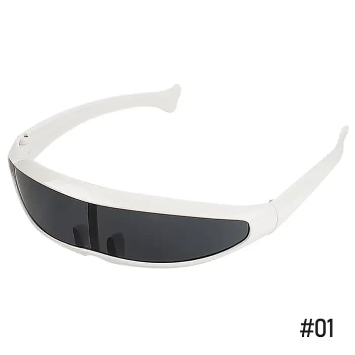 Lunettes de soleil Laser UV400 à visière, verres miroir, style futuriste