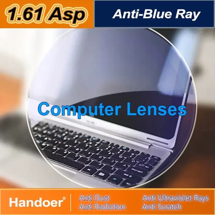 Handoer 1.61 lentille optique de Vision unique de Protection Anti-rayon bleu pour lentilles d'ordina