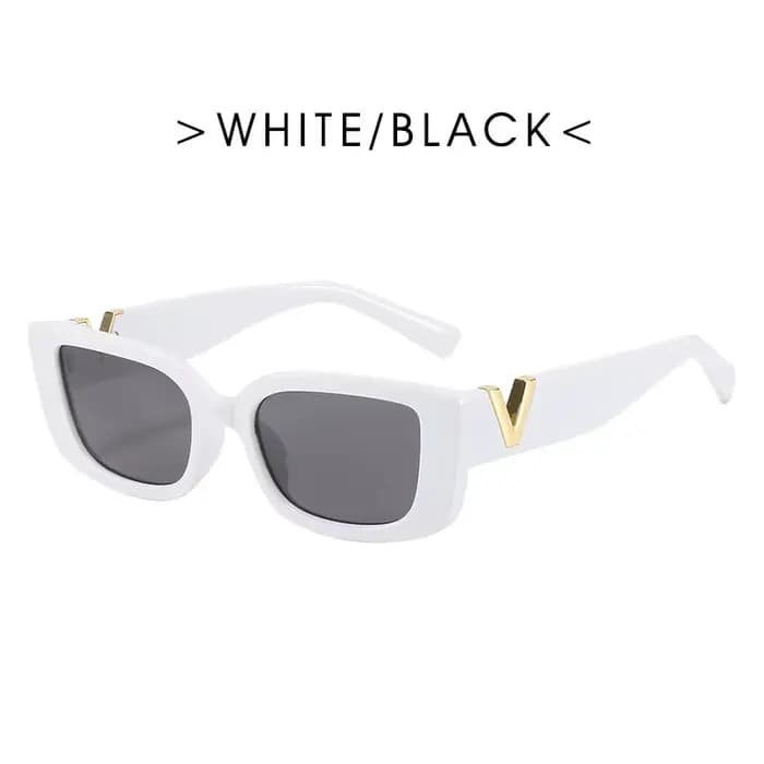 Lunettes de soleil rectangulaires rétro, lunettes de soleil à petite monture, marque WOarmacBrand De
