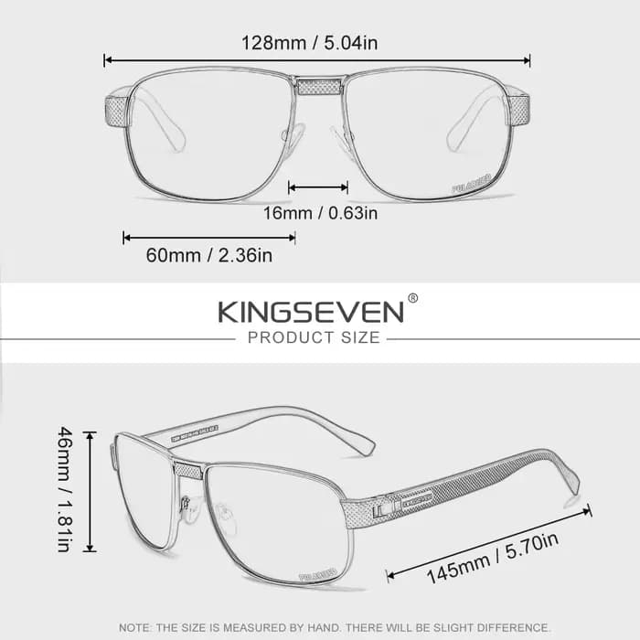 KINGSEVEN hommes lunettes de soleil polarisées UV400 mode grand cadre Vintage rétro classique lunett