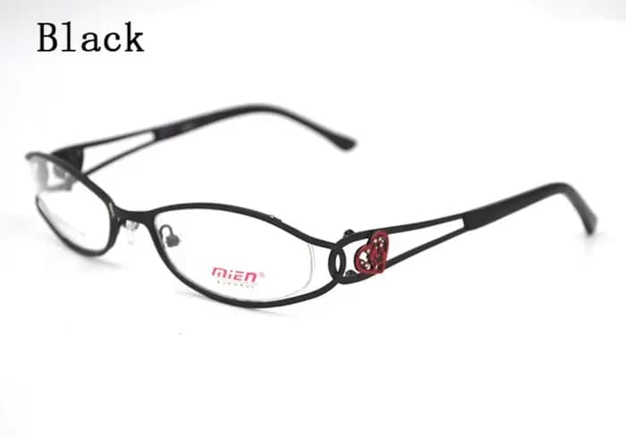 Lunettes transparentes pour femmes, degré, lunettes d'ordinateur, évider, temple, conception de coeu