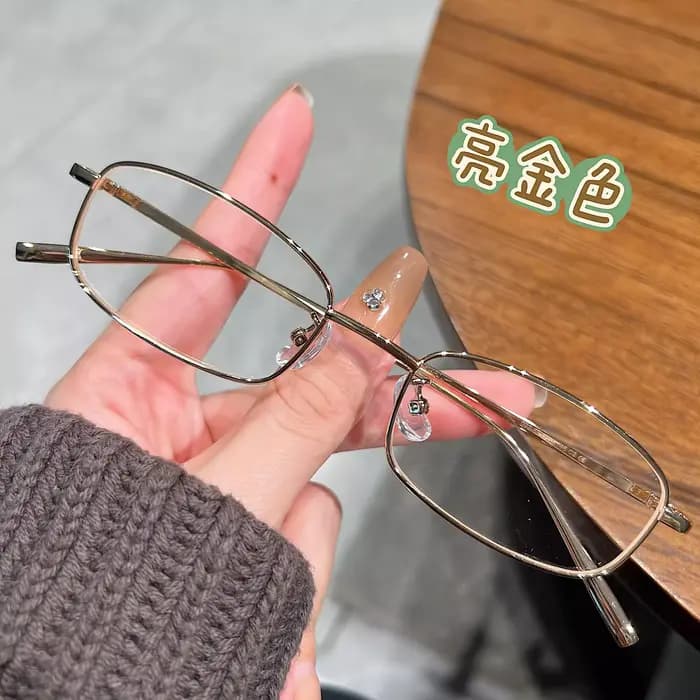 Lunettes de soleil rectangulaires argentées pour hommes et femmes, montures en métal, anti-lumière b