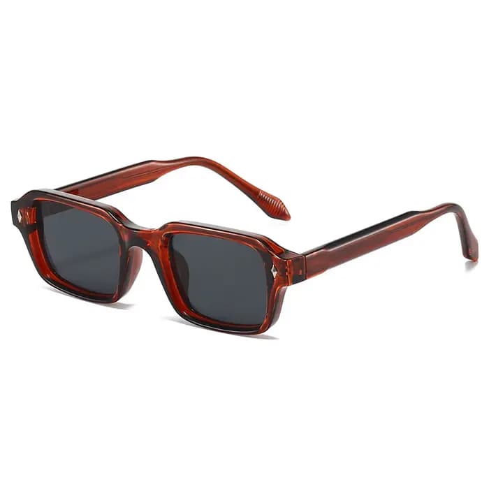 Lunettes de soleil carrées de qualité pour femmes et hommes, monture en acier inoxydable, protection