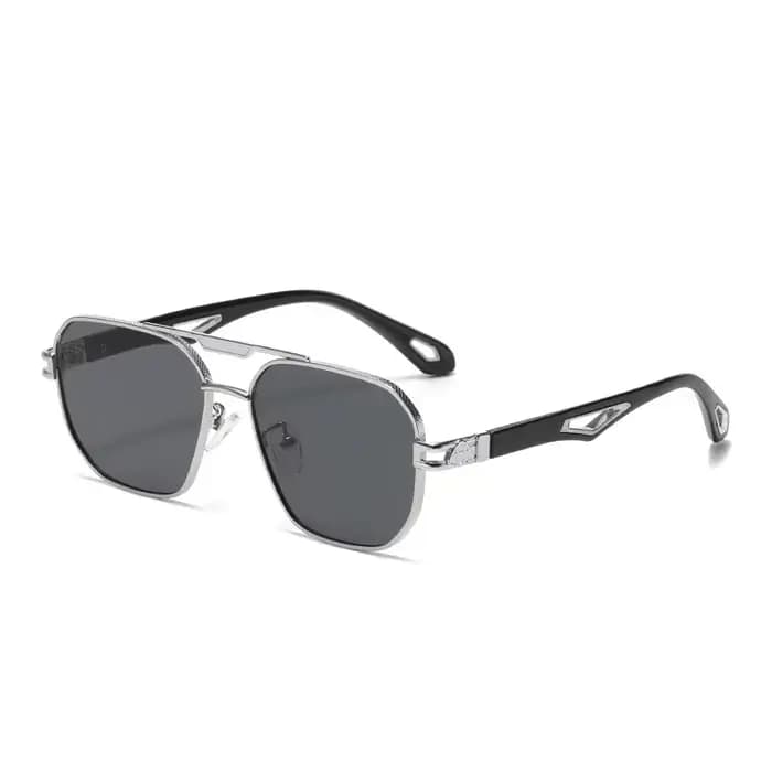 Lunettes de soleil carrées vintage pour hommes, nouveau modèle classique à double pont, verres dégra
