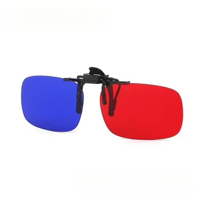 Lunettes 3D à clips, vert-rouge-bleu, pour l'entraînement à l'amblyopie, lentilles spécialisées pour