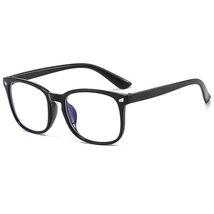 [Lunettes vintage] 2 paires de lunettes à monture carrée de style vintage |   Noir et transparent av