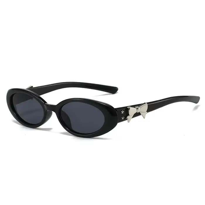 Lunettes de soleil rétro à nœud ovale pour femmes, petites lunettes de soleil à monture ovale, de ma