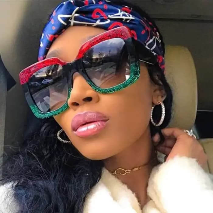 Respzed-Lunettes de soleil carrées pour femmes, verres transparents, trois couleurs, grand cadre, fê