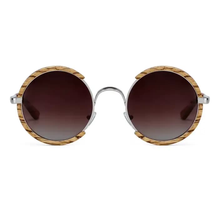 Lunettes de soleil polarisées en bois faites à la main pour hommes et femmes, verres gris dégradé UV
