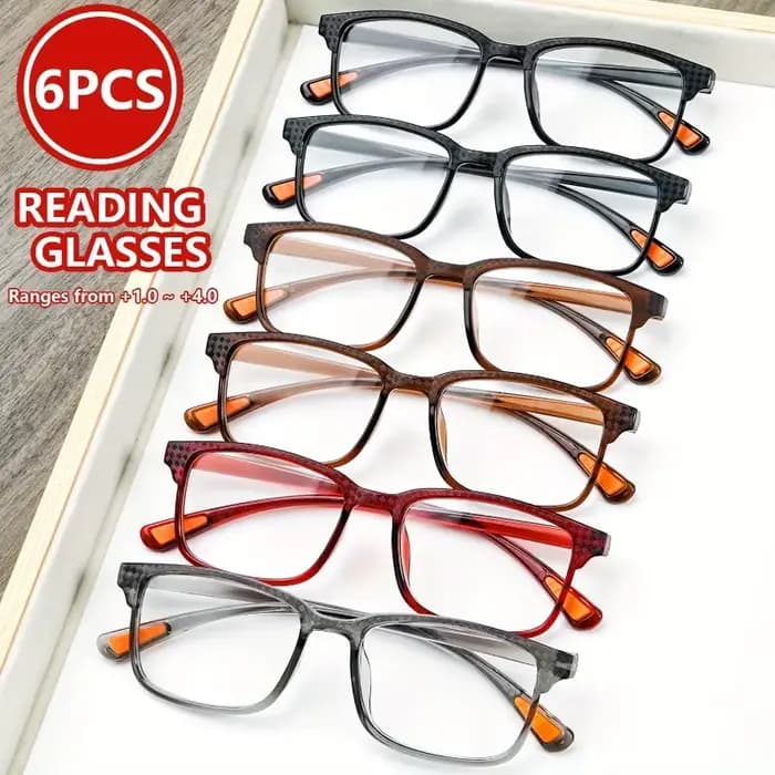 Un ensemble de 6 lunettes de lecture Simplicity à monture complète, adaptées aux hommes et aux femme