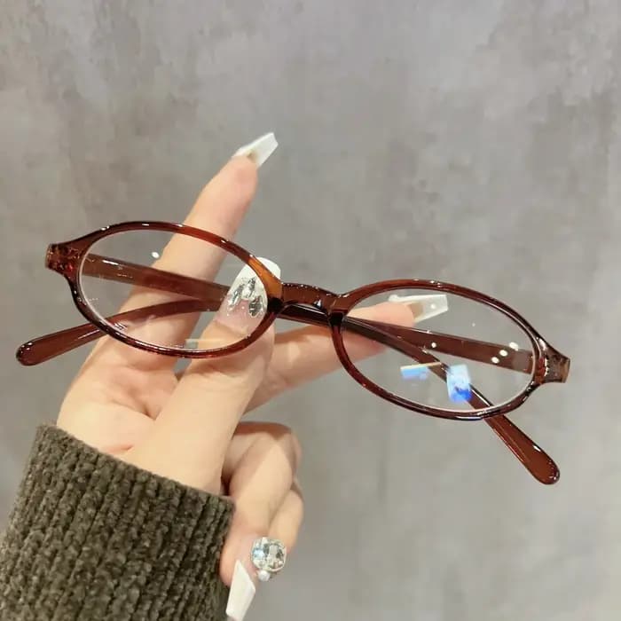Lunettes presbytes de luxe pour femmes et hommes, petite monture ovale, Anti-lumière bleue, Prescrip