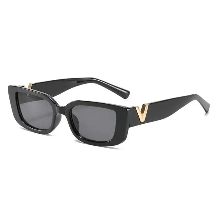 Lunettes de soleil de luxe rétro pour femmes, logo V carré, lunettes sexy, UV400, mode