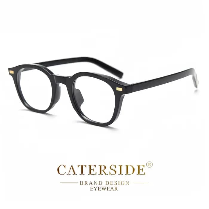 Caterside Vintage carré plaine verre lunettes hommes femmes TR90 cadre haute qualité lunettes lentil