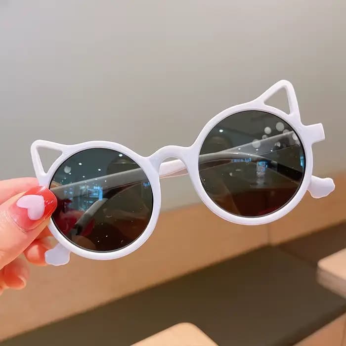 Lunettes de soleil avec oreilles d'animaux de dessin animé pour filles et garçons, protection solair